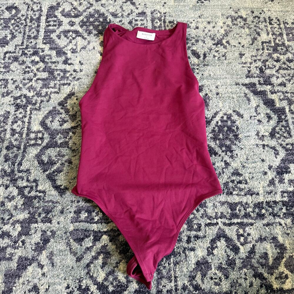 Aritzia Babaton | Contour 90’s Bodysuit Sleeveless Scoop Neck Sz Small Work - Picture 3 of 10